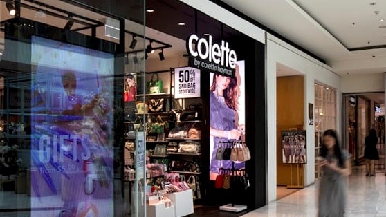 The exterior of accessories store Colette by Colette Hayman in a shopping centre.