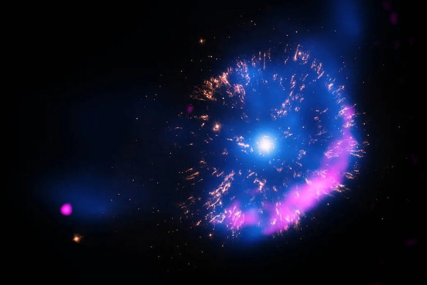 A star which looks like a firework. 