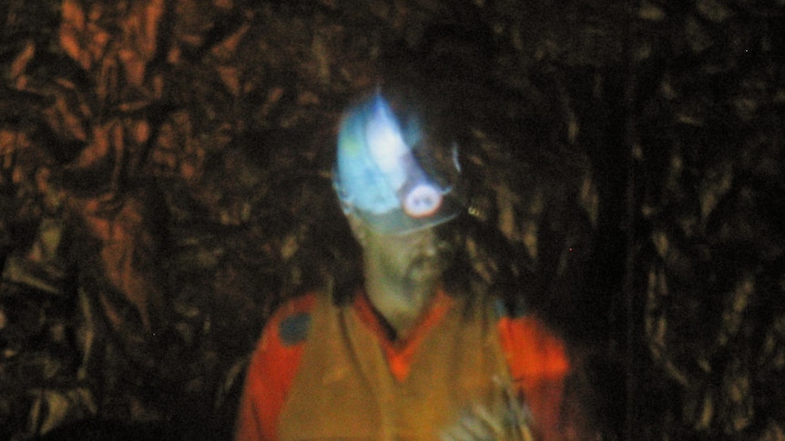 A hologram of rescued Beaconsfield miner Todd Russell at the mine's heritage centre.