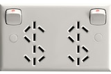 A power plug with dollar signs in place of the plug holes.