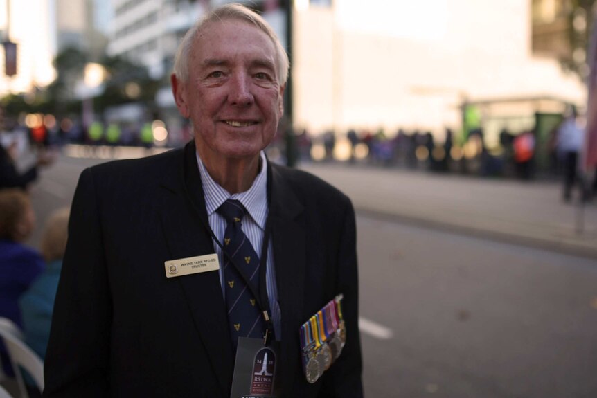 Wayne Tarr at Perth Anzac Day march