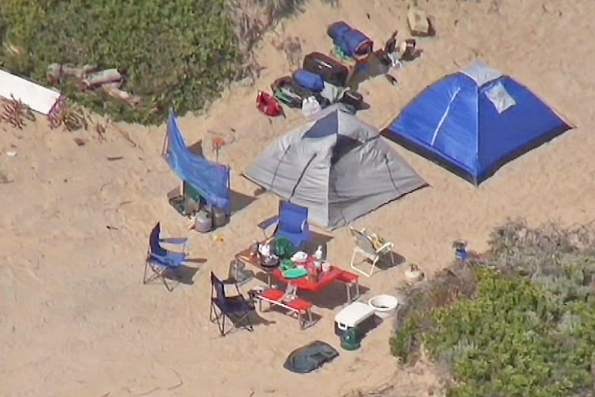 Aerial view of the Salt Creek campsite