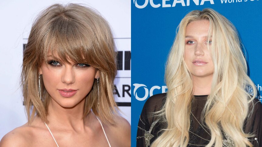 Taylor Swift and Kesha composite image