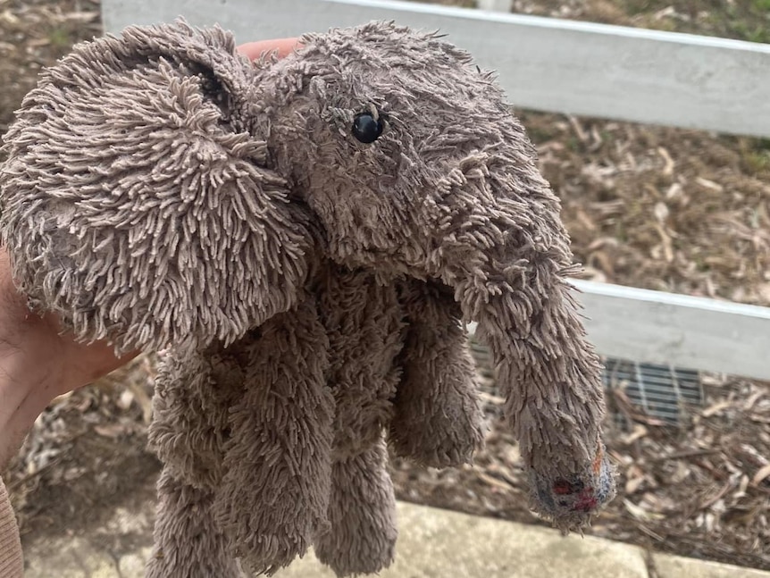A plush toy elephant