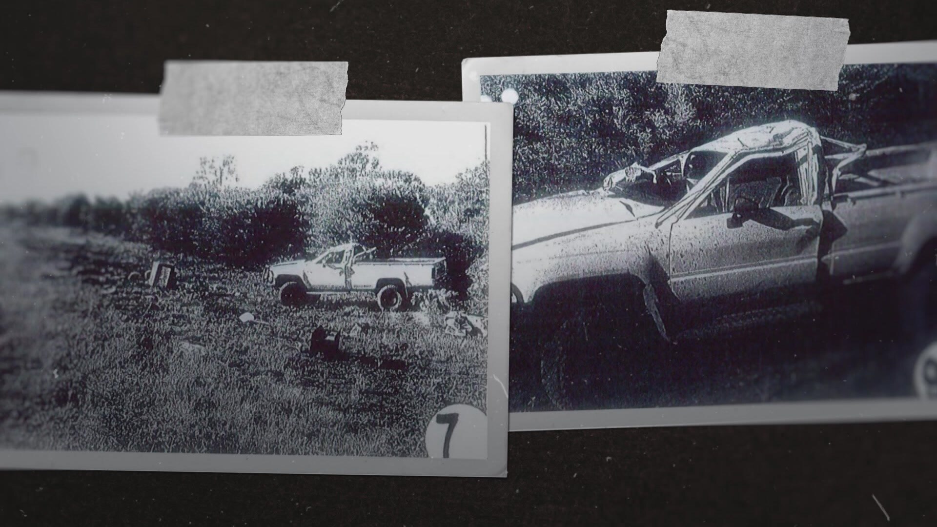 OLd photos of a car that has been in a crash.