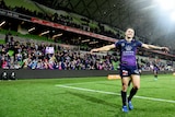 Cooper Cronk acknowledges the Melbourne crowd