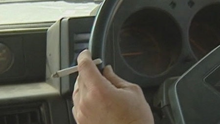 Drivers caught smoking in a car in which children are passengers face a $250 fine.