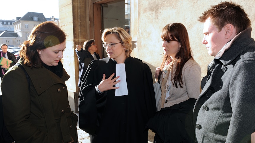 Murder victim's family outside court