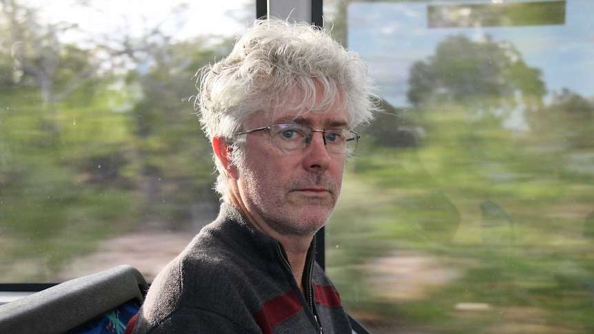 Peter McGlone on bus.