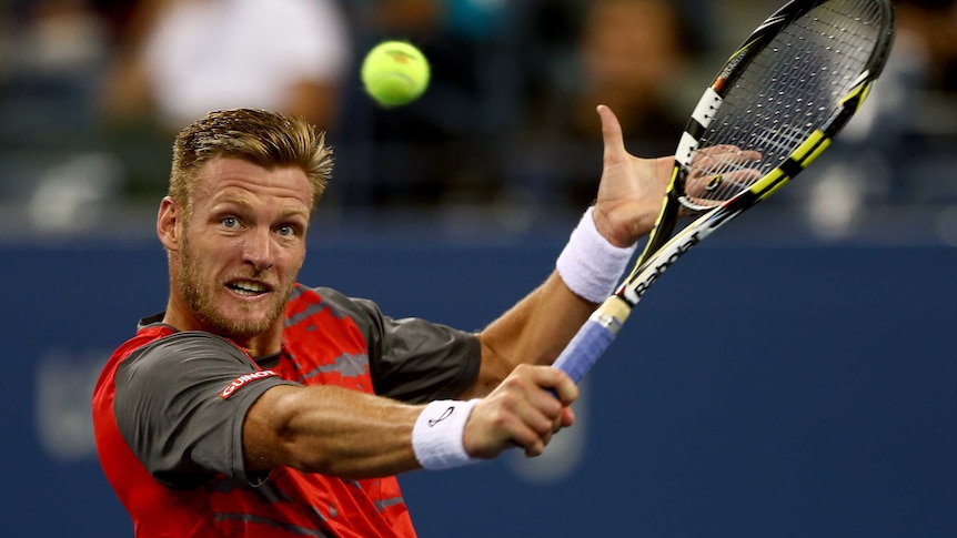 Sam Groth in action at the US Open