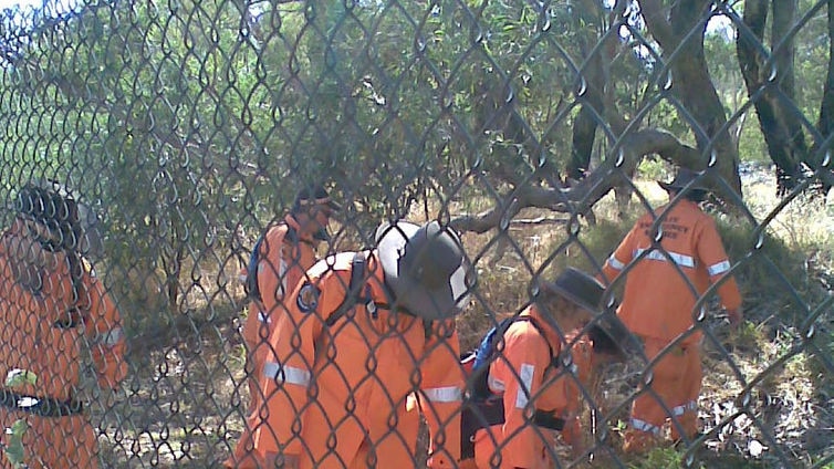 SES people assist in search surrounding Greenmount property where two murders occurred
