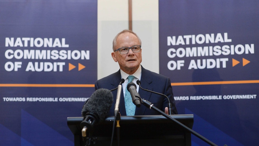 Tony Shepherd releasing the Commission of Audit report in 2014