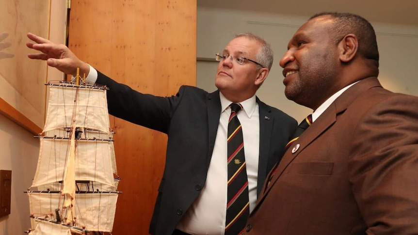 Australian PM Scott Morrison and his PNG counterpart James Marape, July 22 2019.