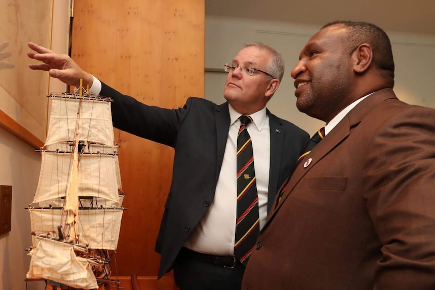 Australian PM Scott Morrison and his PNG counterpart James Marape, July 22 2019.