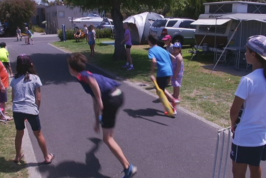 Cricket in caravan park