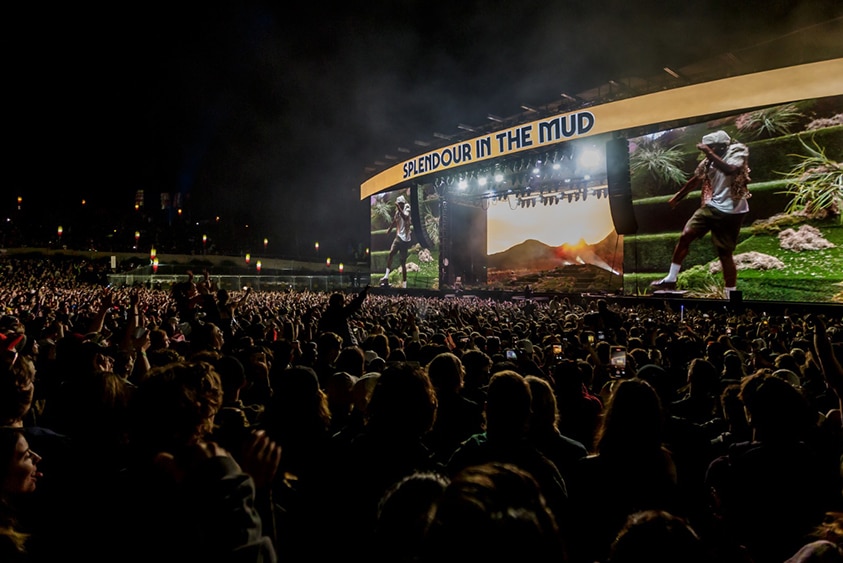 The heaving crowd watching Tyler, The Creator at Splendour In The Grass 2022