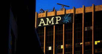 AMP sign on headquarters building