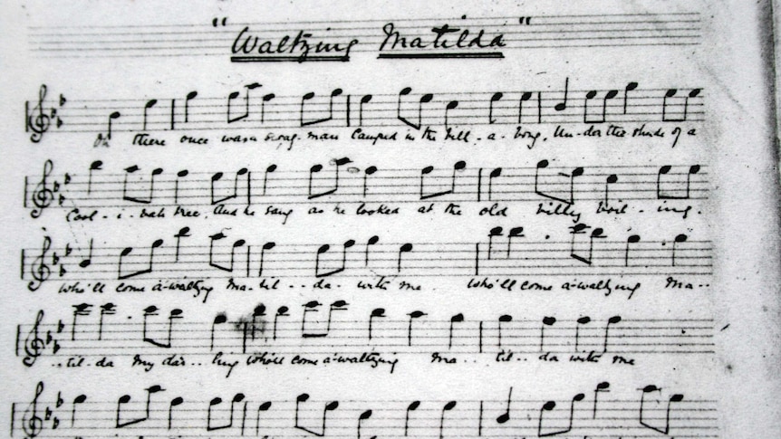 original score of the song Waltzing Matilda
