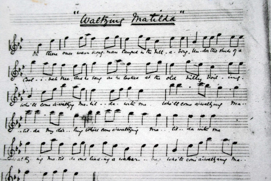 original score of the song Waltzing Matilda