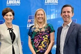 Nicolle Flint, Rachel Swift and Simon Birmingham at an SA Liberal event.