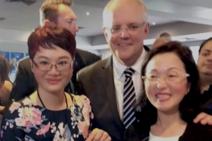 Three pictured at a campaign event