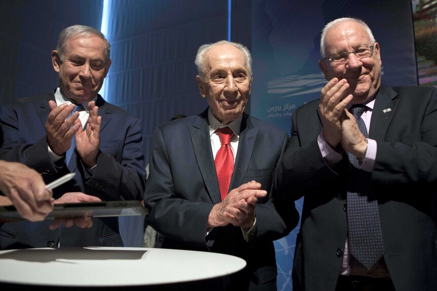 Benjamin Netanyahu, Shimon Peres and Reuven Rivlin