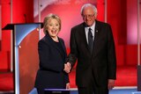 Hillary Clinton and Bernie Sanders take part in Democratic debate in New Hampshire