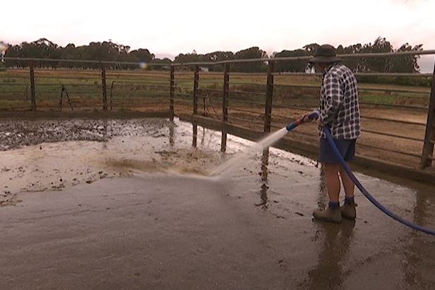 Ross Woodhouse hosing yards