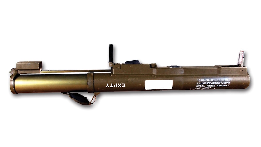 An M72 LAW rocket launcher.