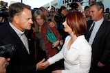 Mark Latham confronts Julia Gillard at the Ekka in Brisbane