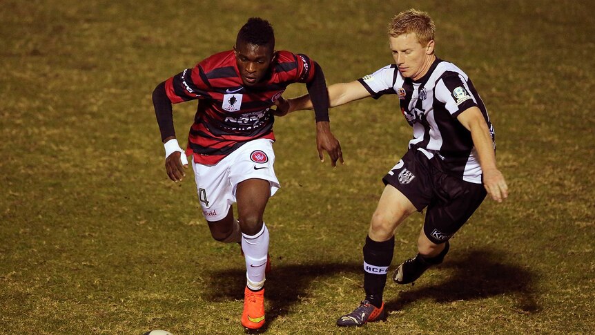 Appiah shrugs off his marker in FFA Cup