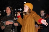 The Northern Folk perform in beanies.