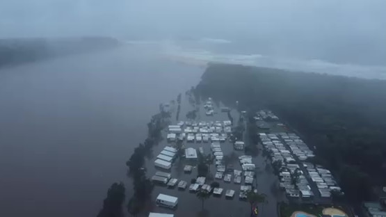 Drone captures scale of Lake Conjola flooding