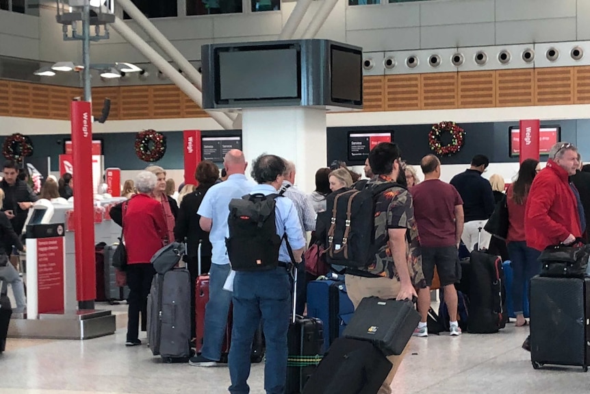 An airport check in terminal