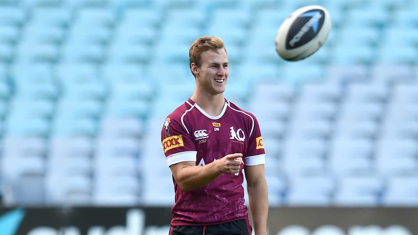 Queensland State of Origin player Daly Cherry-Evans at training on June 17, 2014.