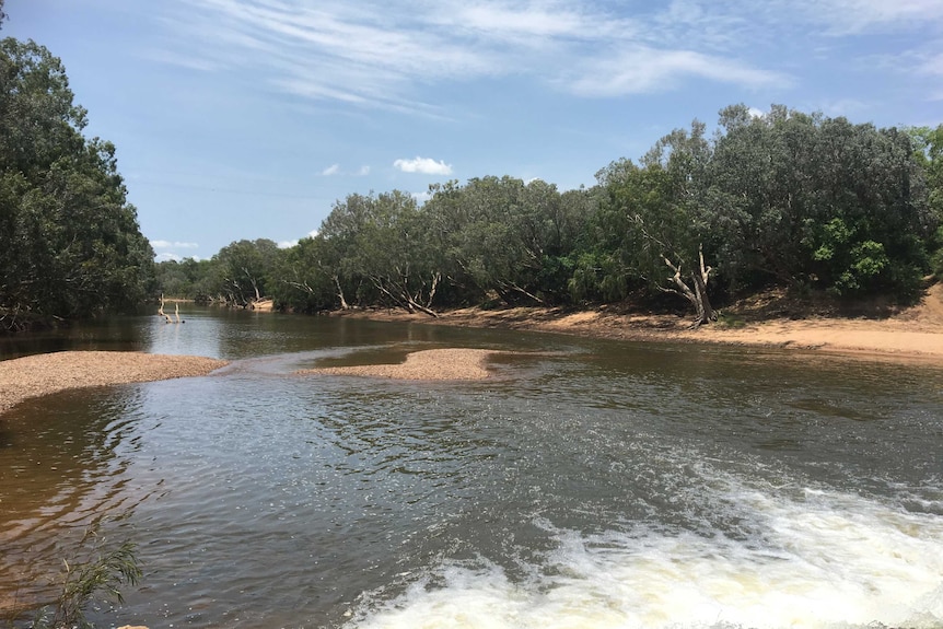 The Katherine River flowing on a sunny day.