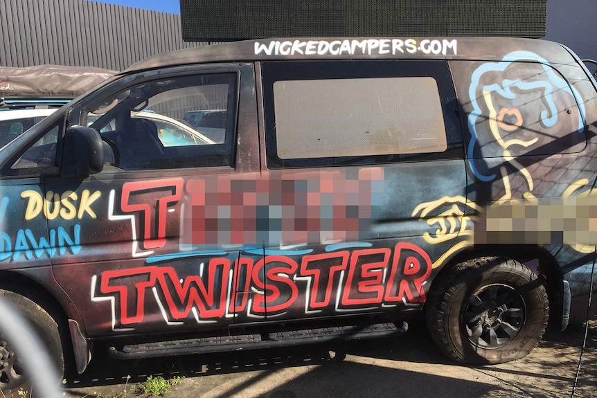A Wicked Camper in Cairns.