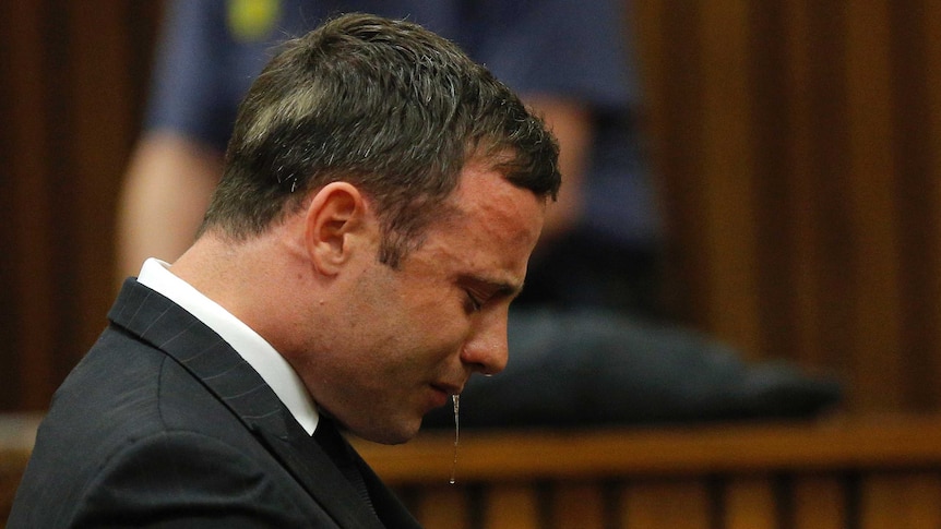 Oscar Pistorius cries as judge reads out verdict