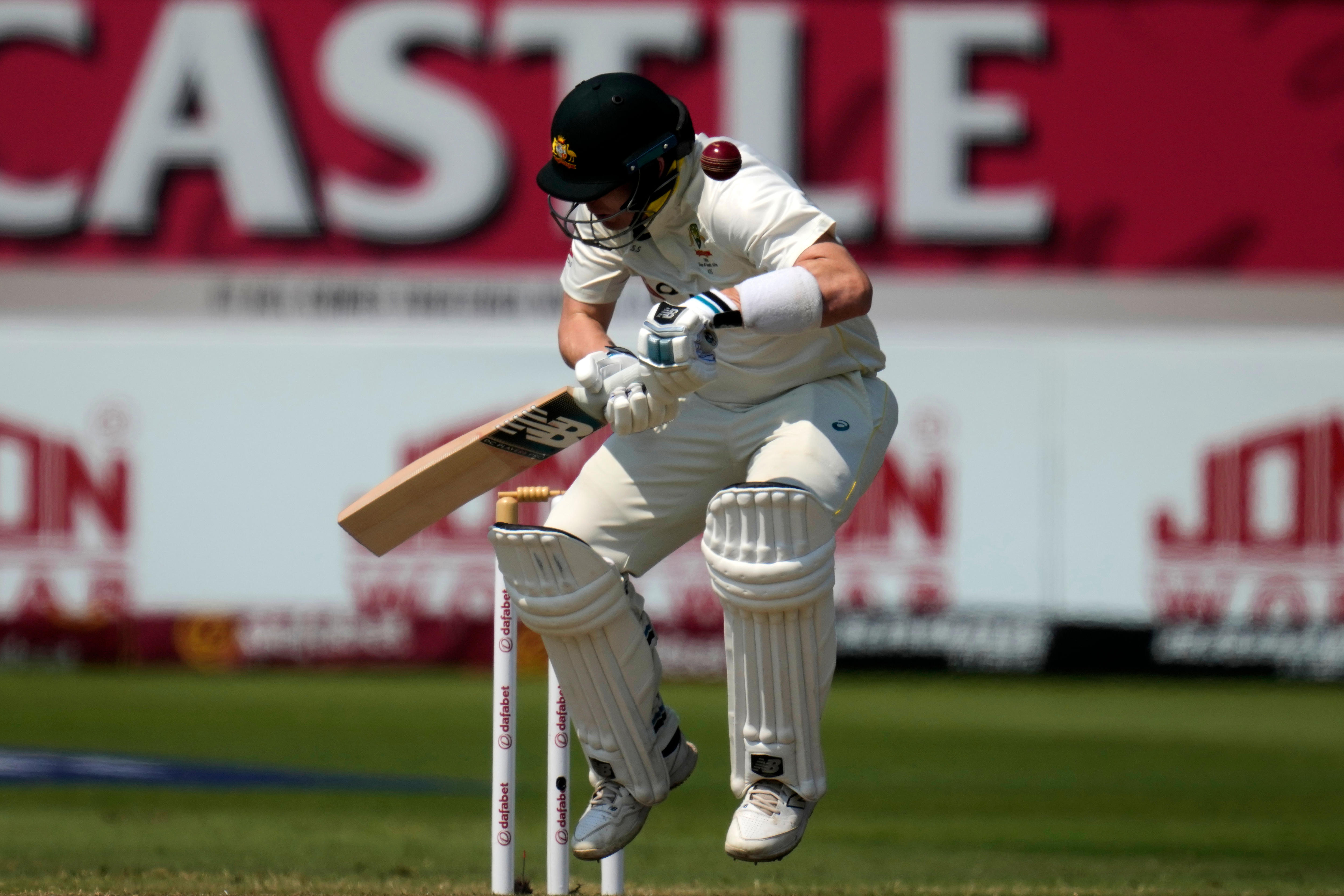 Live: Steve Smith cops a blow after both openers sent packing