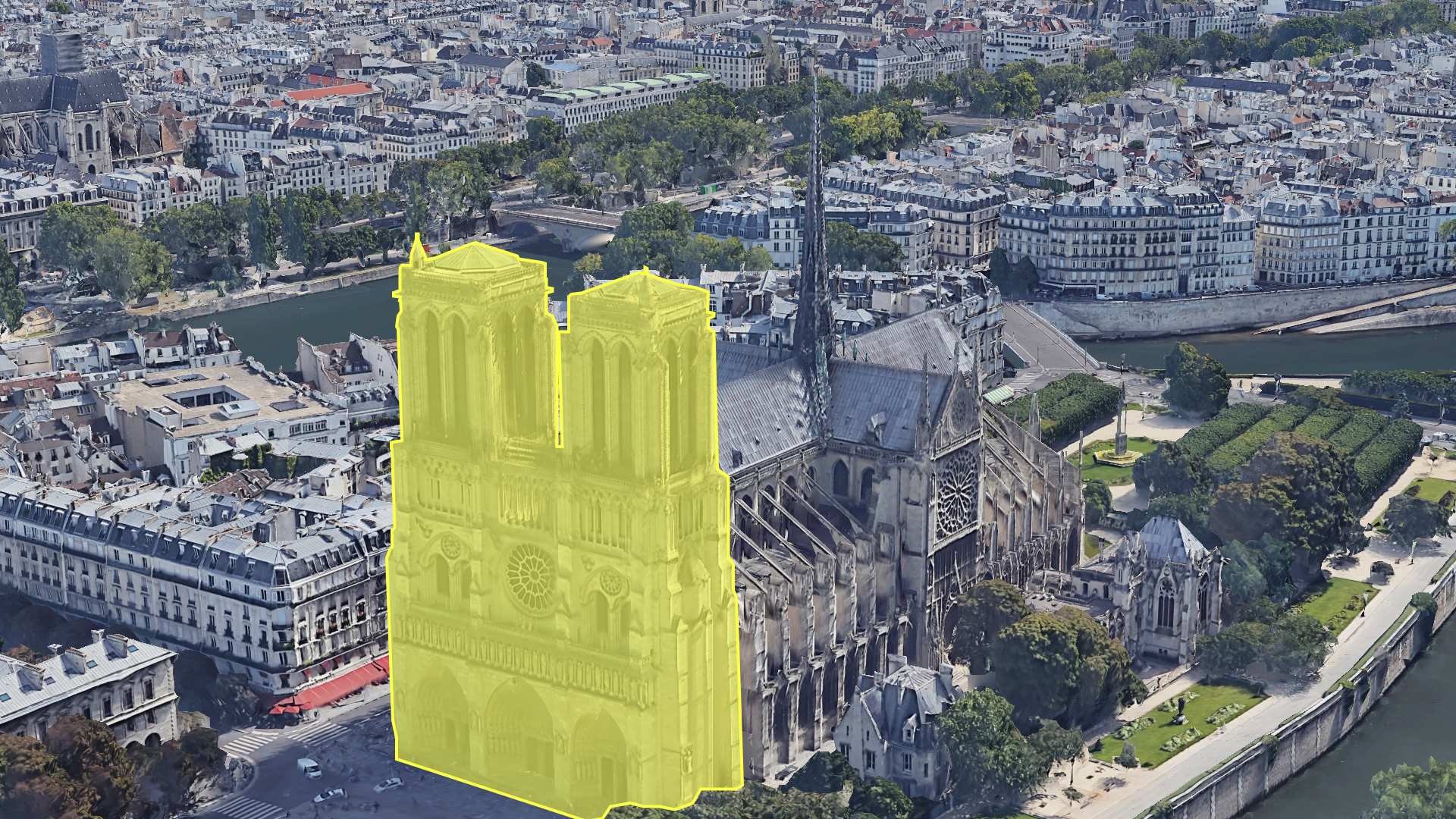 Notre Dame cathedral 3D tour — from above and within, how fire hit the
