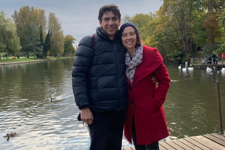 Joaquin and Yvie in the park.