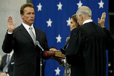 Arnold Schwarzenegger sworn in as Governor of California