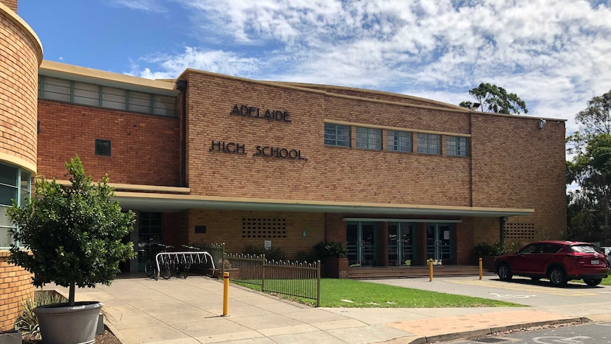 The front of an Adelaide high school building