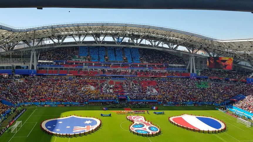 Kazan Arena before the Australia v France game at the World Cup on June 16, 2018.