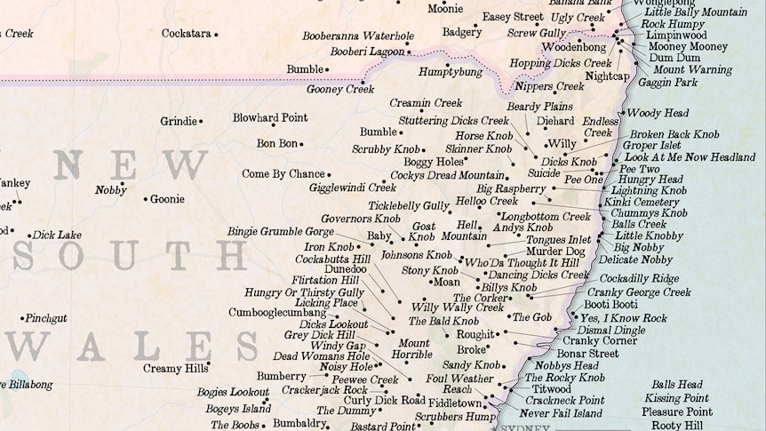 The newly-released Marvellous Map of Actual Australian Place Names.