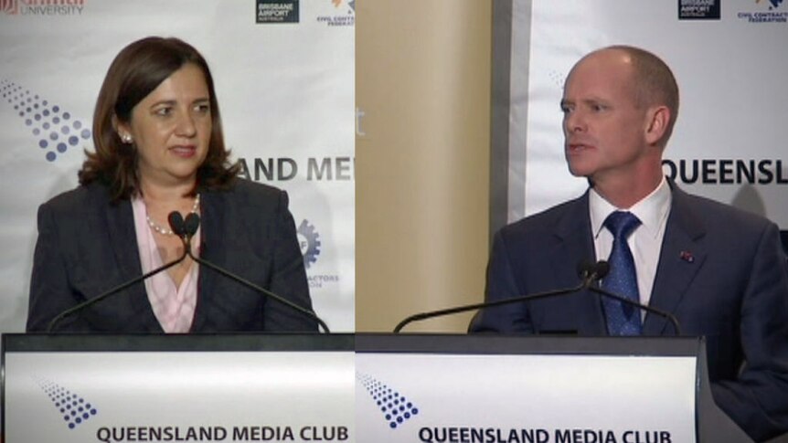 Queensland election 2015: Campbell Newman and Annastacia Palaszczuk face off in leaders' debate