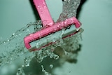 Pink shaving razor