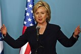 Ms Clinton wants Israel and the Palestinians to restart peace talks.