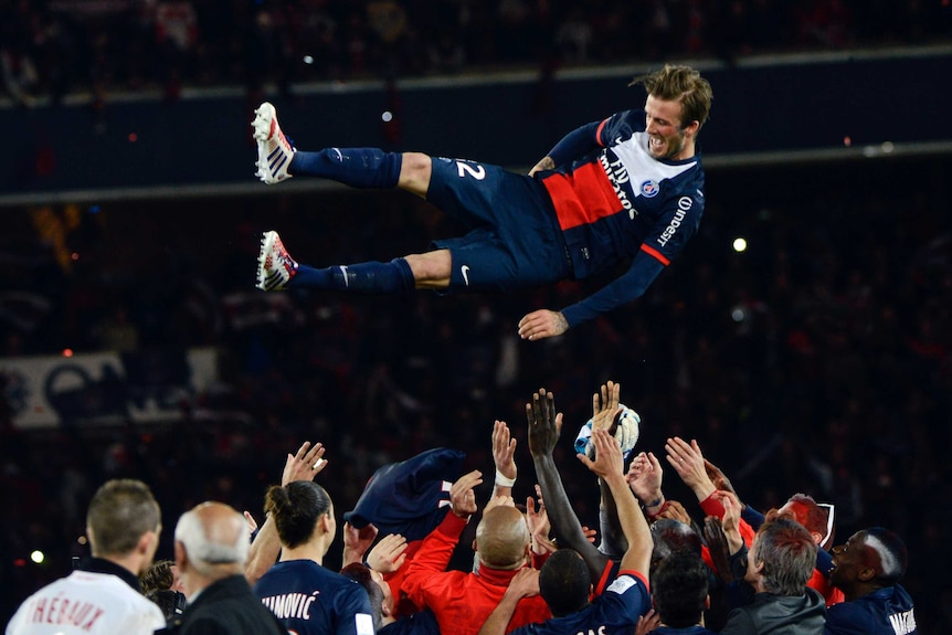 Beckham farewelled by team-mates