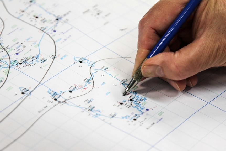 Hand drawn map.